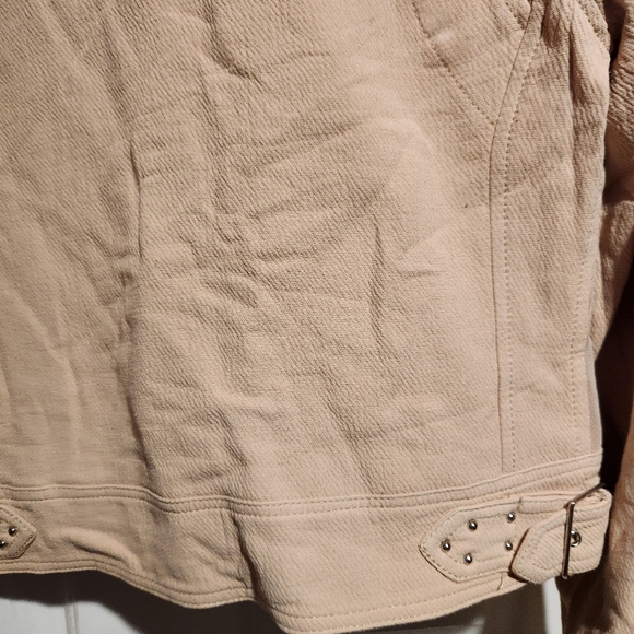 BLANKNYC Crepe Moto Beige Jacket NEW Punk Studded Grunge - Picture 6 of 8